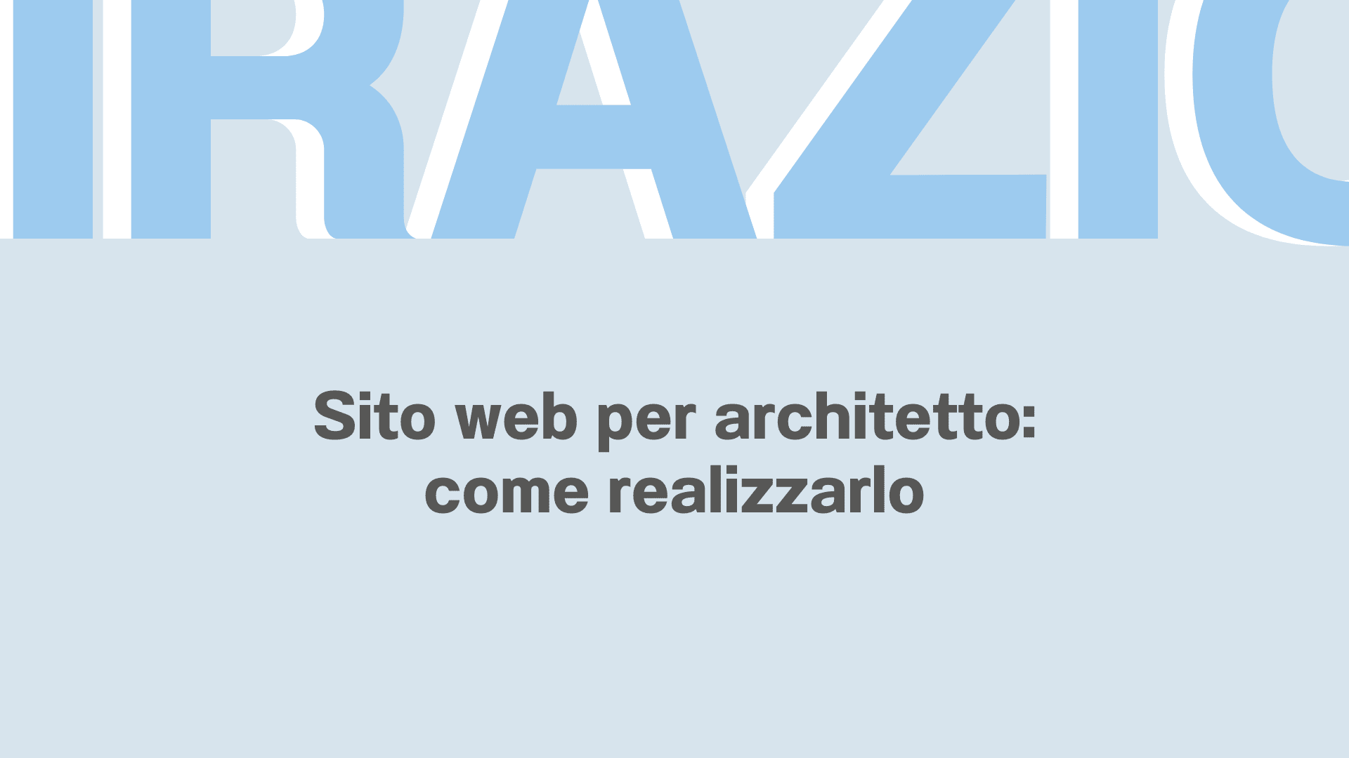 Sito web per architetto come realizzarlo