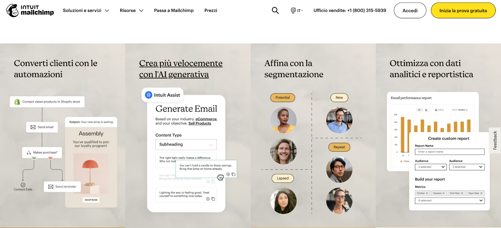 animazione sito web mailchimp