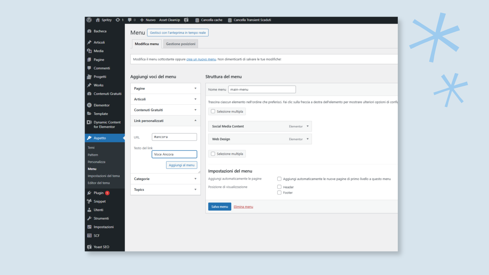 Ancoraggio Elementor_ come costruire link in pagina a sezioni strategiche - img3