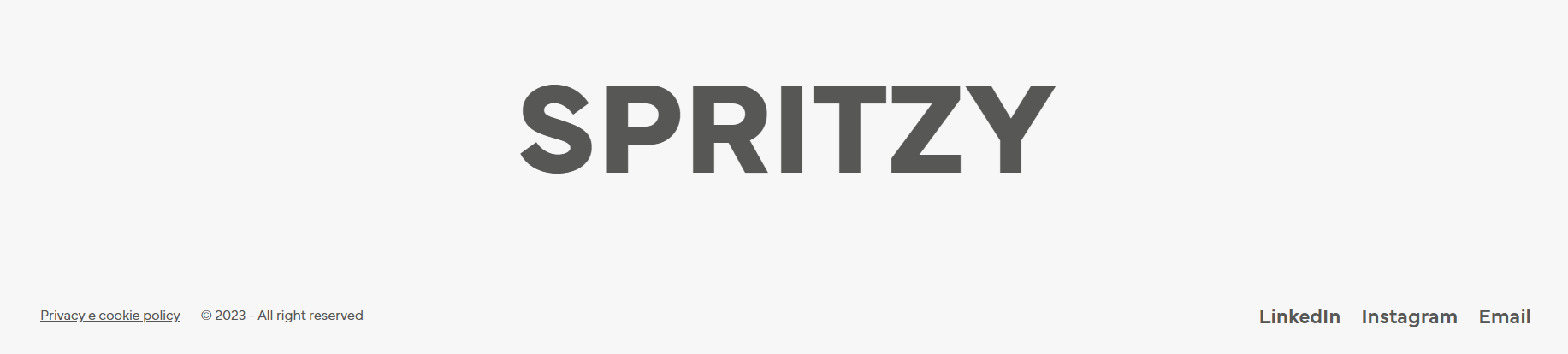 spritzy footer sito web