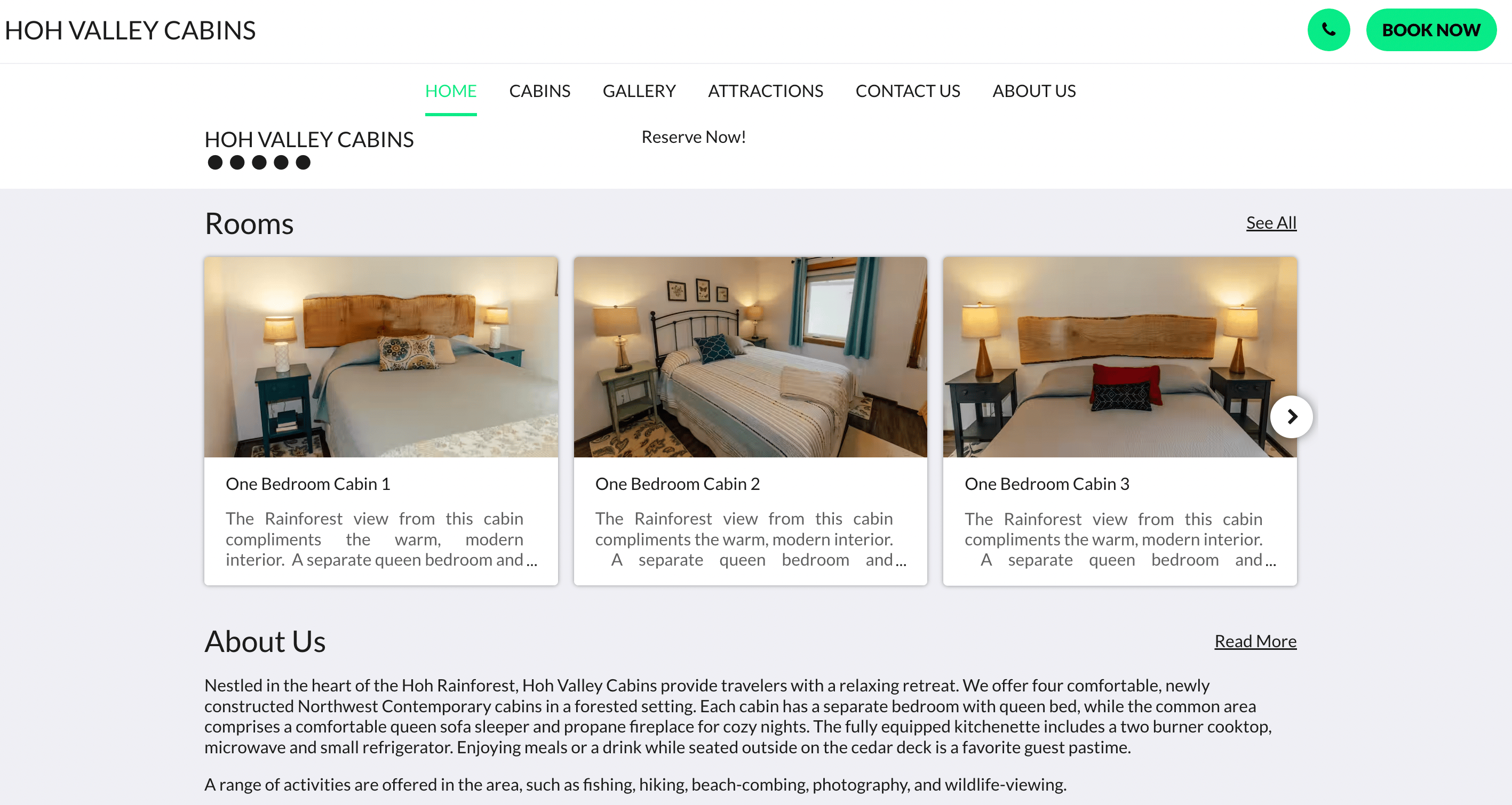 design sito web hotel datato