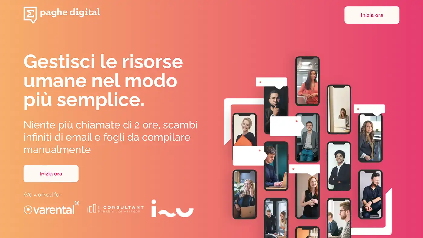 hero landing page paghe digital